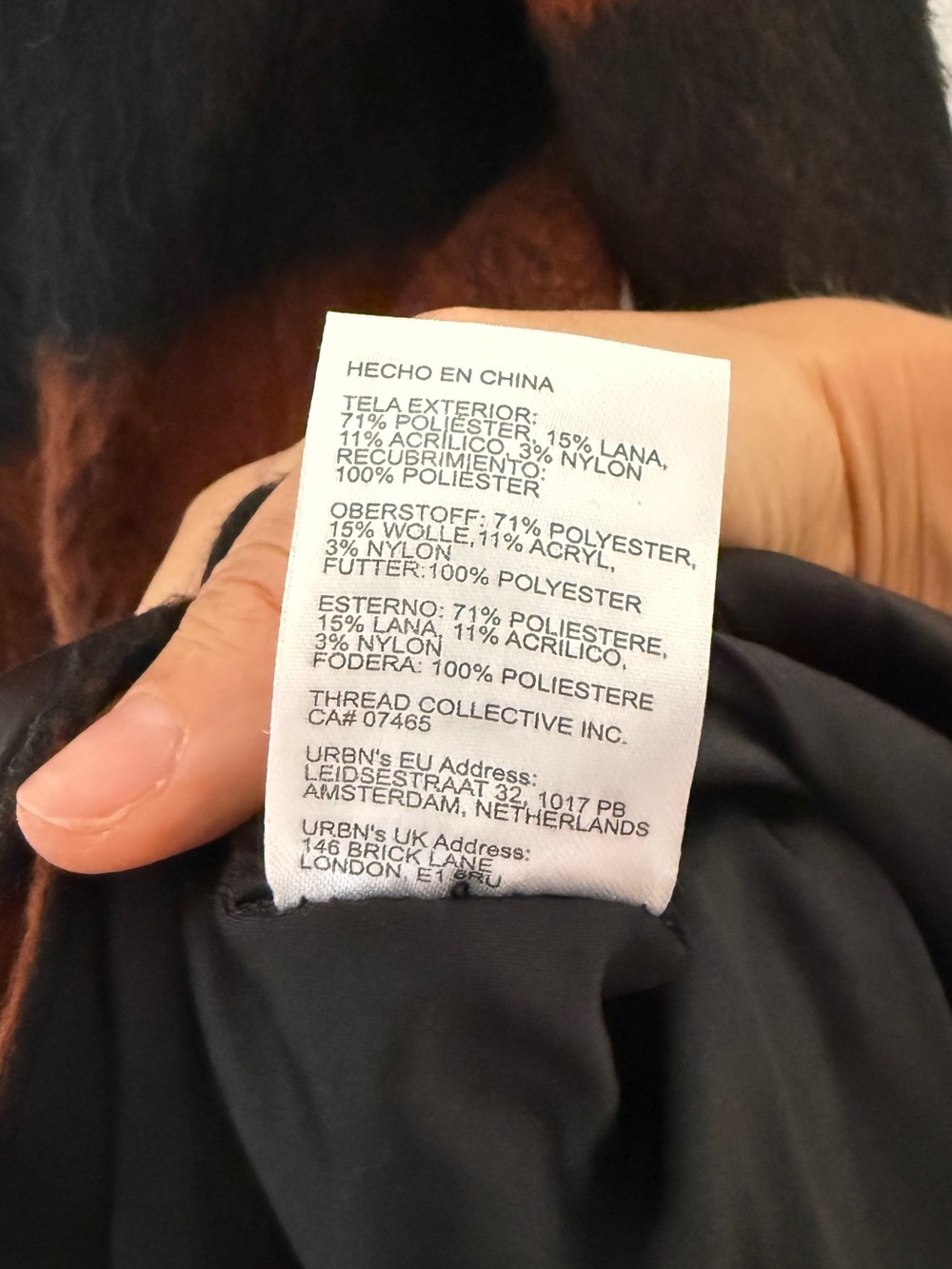 Anthropologie NVLT Brushed Buffalo Check Coat - Picture 10 of 14